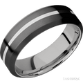 7 mm wide High Bevel Zirconium band