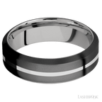 7 mm wide High Bevel Zirconium band