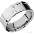 8 mm wide Flat 14K White Gold band