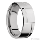 8 mm wide Flat 14K White Gold band