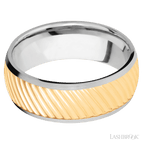 8 mm wide Domed 14K White Gold band
