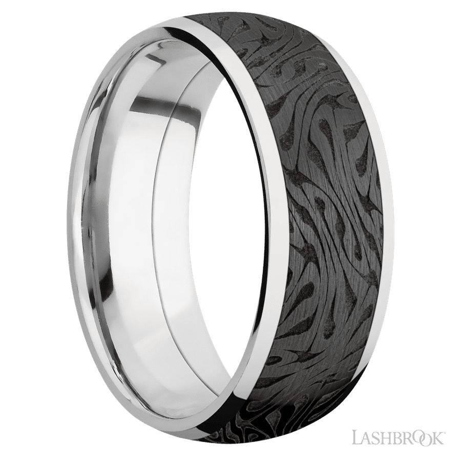 8 mm wide Domed Cobalt Chrome band