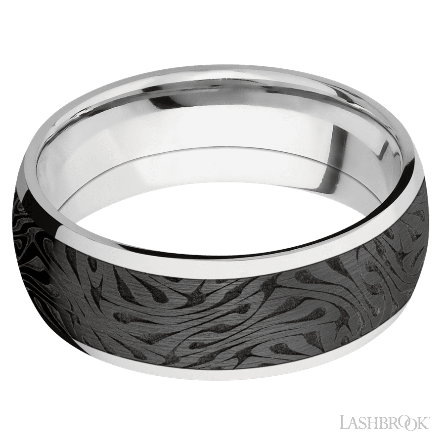 8 mm wide Domed Cobalt Chrome band