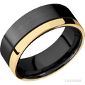 8 mm wide Flat Zirconium band