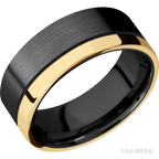 8 mm wide Flat Zirconium band