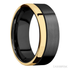8 mm wide Flat Zirconium band