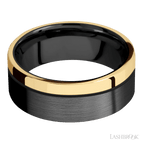 8 mm wide Flat Zirconium band
