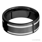 8 mm wide Flat Zirconium band