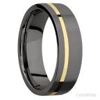7 mm wide Flat Tantalum Noir band
