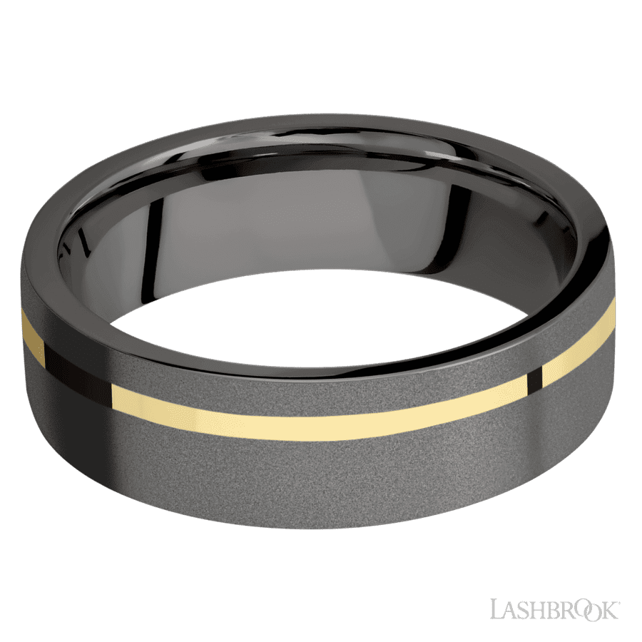 7 mm wide Flat Tantalum Noir band