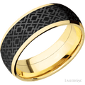 8 mm wide Domed 14K Yellow Gold band