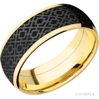 8 mm wide Domed 14K Yellow Gold band