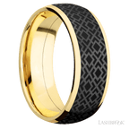 8 mm wide Domed 14K Yellow Gold band
