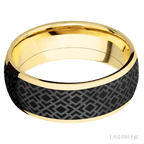 8 mm wide Domed 14K Yellow Gold band