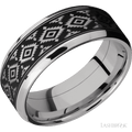 8 mm wide Beveled Cobalt Chrome band