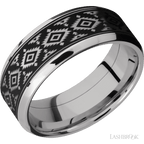 8 mm wide Beveled Cobalt Chrome band
