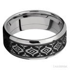 8 mm wide Beveled Cobalt Chrome band