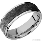 7 mm wide Flat Grooved Edges Cobalt Chrome band