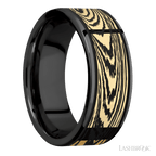 8 mm wide Flat Zirconium band