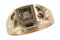 10KT Gold Mens Diamond Ring