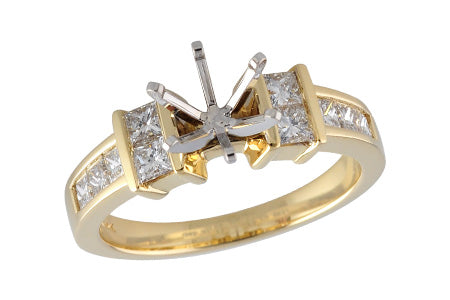 14KT Gold Semi-Mount Engagement Ring
