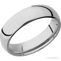 6 mm wide Domed Titanium band
