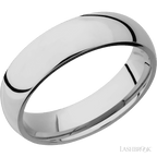 6 mm wide Domed Titanium band