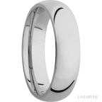 6 mm wide Domed Titanium band