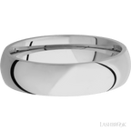 6 mm wide Domed Titanium band