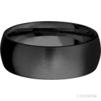 8 mm wide Domed Zirconium band