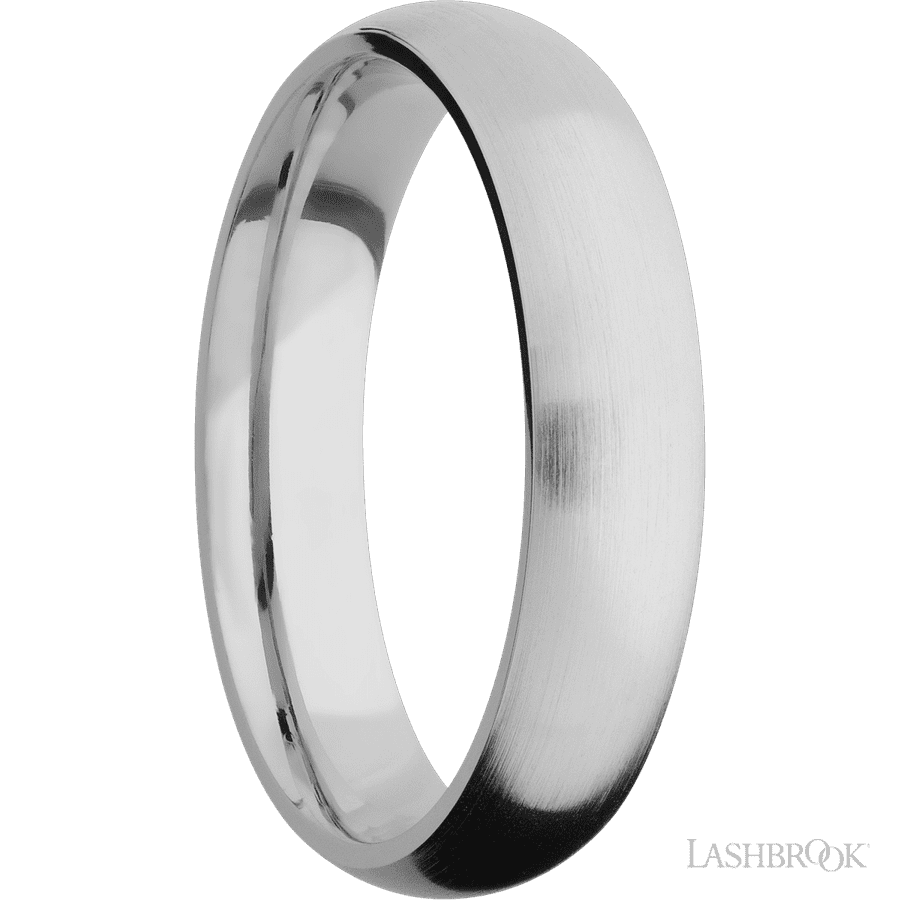 5 mm wide Domed Titanium band