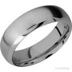 7 mm wide Domed Bevel Titanium band
