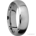 7 mm wide Domed Bevel Titanium band