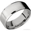 8 mm wide Beveled Cobalt Chrome band