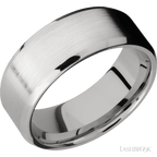 8 mm wide Beveled Cobalt Chrome band
