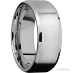 8 mm wide Beveled Cobalt Chrome band