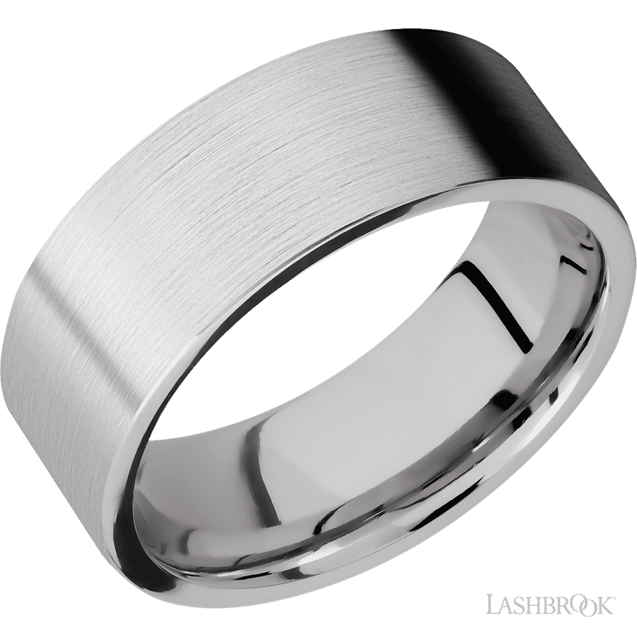 8 mm wide Flat Cobalt Chrome band