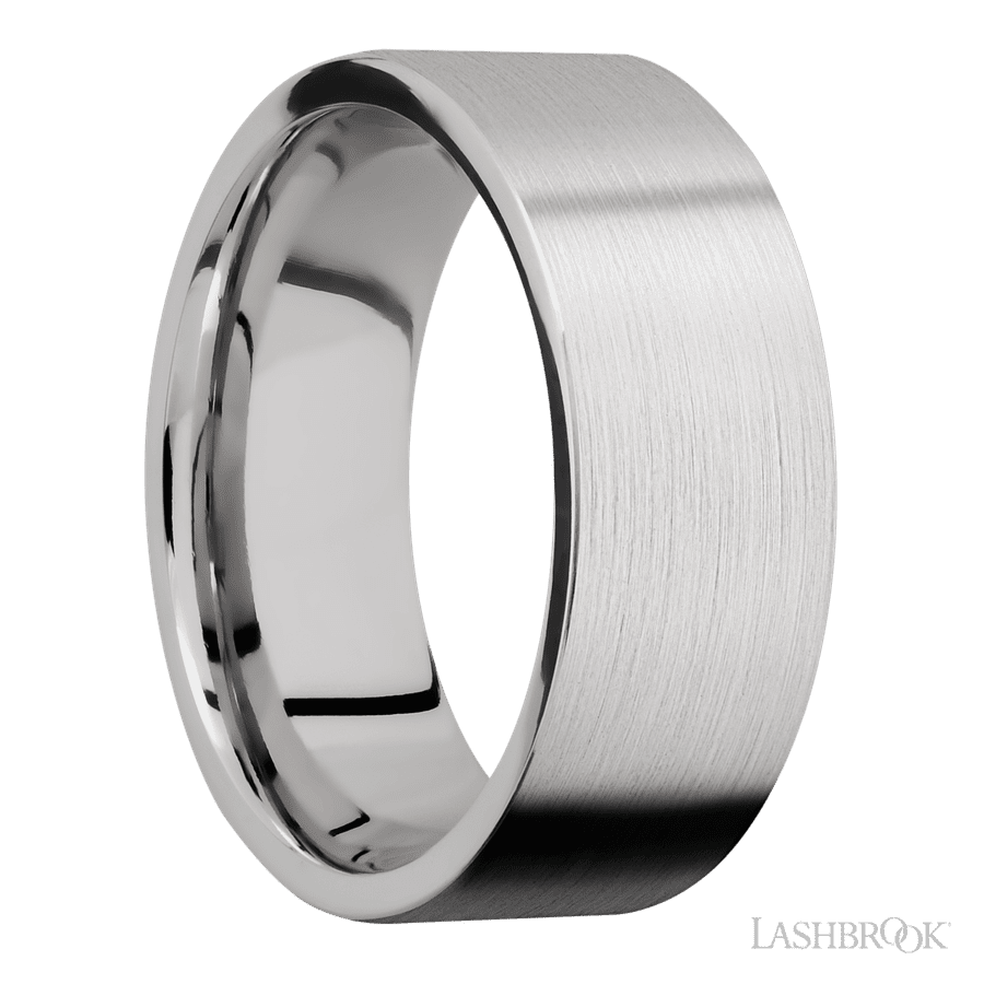 8 mm wide Flat Cobalt Chrome band
