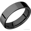 6 mm wide Flat Zirconium band