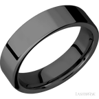6 mm wide Flat Zirconium band
