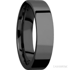 6 mm wide Flat Zirconium band