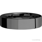 6 mm wide Flat Zirconium band