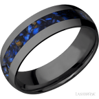 7 mm wide Domed Zirconium band