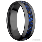 7 mm wide Domed Zirconium band