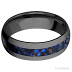 7 mm wide Domed Zirconium band