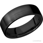 7 mm wide Flat Zirconium band