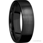 7 mm wide Flat Zirconium band