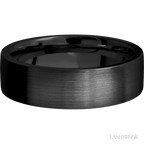 7 mm wide Flat Zirconium band