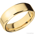 7 mm wide Beveled 10K Yellow Gold band