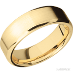 7 mm wide Beveled 10K Yellow Gold band